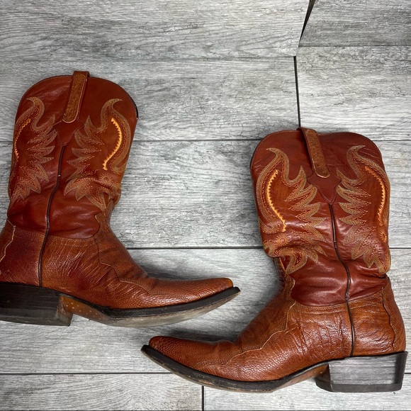 Cuadra Ostrich Leather Cowboy Western Boots Mens Brown Sz 9 Mex 28. - Picture 7 of 14